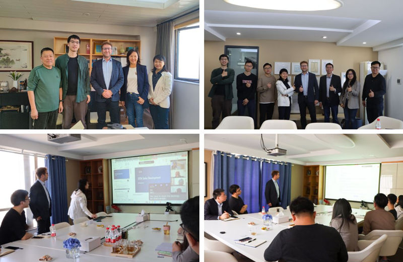 德国析塔SITA公司技术总监Ralf与佛山翁开尔公司仪器技术销售人员进行产品培训